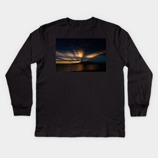 Sunset waterscape Photography Kids Long Sleeve T-Shirt